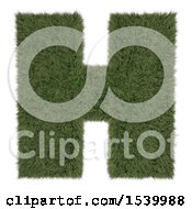 Poster, Art Print Of 3d Grassy Capital Letter H On A White Background