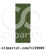 Poster, Art Print Of 3d Grassy Capital Letter I On A White Background
