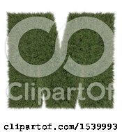 Poster, Art Print Of 3d Grassy Capital Letter M On A White Background