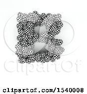 Poster, Art Print Of 3d Checkered Sphere Patterned Capital Letter B On A White Background