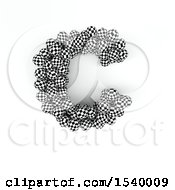 Poster, Art Print Of 3d Checkered Sphere Patterned Capital Letter C On A White Background