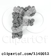 Poster, Art Print Of 3d Checkered Sphere Patterned Capital Letter F On A White Background