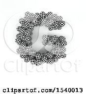 Clipart Of A 3d Checkered Sphere Patterned Capital Letter G On A White Background Royalty Free Illustration
