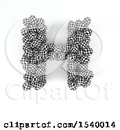 Poster, Art Print Of 3d Checkered Sphere Patterned Capital Letter H On A White Background