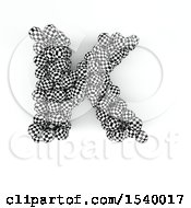 Clipart Of A 3d Checkered Sphere Patterned Capital Letter K On A White Background Royalty Free Illustration