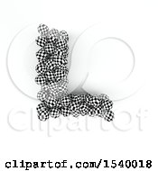 Poster, Art Print Of 3d Checkered Sphere Patterned Capital Letter L On A White Background