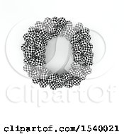 Poster, Art Print Of 3d Checkered Sphere Patterned Capital Letter O On A White Background