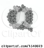 Poster, Art Print Of 3d Checkered Sphere Patterned Capital Letter Q On A White Background