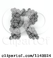 Poster, Art Print Of 3d Checkered Sphere Patterned Capital Letter R On A White Background