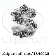 Poster, Art Print Of 3d Checkered Sphere Patterned Capital Letter S On A White Background