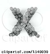 Poster, Art Print Of 3d Checkered Sphere Patterned Capital Letter X On A White Background