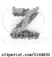 Clipart Of A 3d Checkered Sphere Patterned Capital Letter Z On A White Background Royalty Free Illustration
