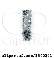 Clipart Of A 3d Nuts And Bolts Capital Letter I On A White Background Royalty Free Illustration