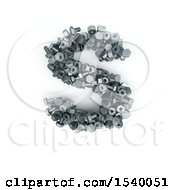 Poster, Art Print Of 3d Nuts And Bolts Capital Letter S On A White Background