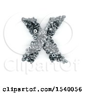 Poster, Art Print Of 3d Nuts And Bolts Capital Letter X On A White Background