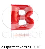 Poster, Art Print Of 3d Red Balloon Capital Letter B On A White Background