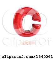 Poster, Art Print Of 3d Red Balloon Capital Letter C On A White Background