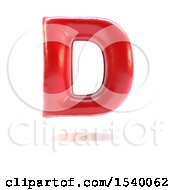 Poster, Art Print Of 3d Red Balloon Capital Letter D On A White Background