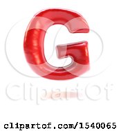 Poster, Art Print Of 3d Red Balloon Capital Letter G On A White Background