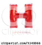 Poster, Art Print Of 3d Red Balloon Capital Letter H On A White Background