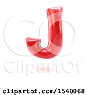 Poster, Art Print Of 3d Red Balloon Capital Letter J On A White Background