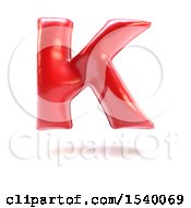 Poster, Art Print Of 3d Red Balloon Capital Letter K On A White Background