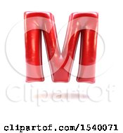Poster, Art Print Of 3d Red Balloon Capital Letter M On A White Background