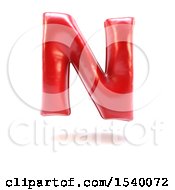 Poster, Art Print Of 3d Red Balloon Capital Letter N On A White Background