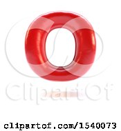 Poster, Art Print Of 3d Red Balloon Capital Letter O On A White Background