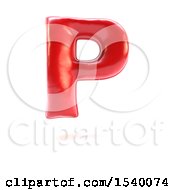 Poster, Art Print Of 3d Red Balloon Capital Letter P On A White Background