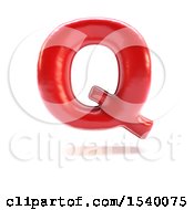 Poster, Art Print Of 3d Red Balloon Capital Letter Q On A White Background
