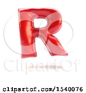 Poster, Art Print Of 3d Red Balloon Capital Letter R On A White Background