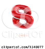 Poster, Art Print Of 3d Red Balloon Capital Letter S On A White Background