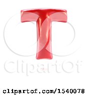 Poster, Art Print Of 3d Red Balloon Capital Letter T On A White Background