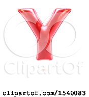 Poster, Art Print Of 3d Red Balloon Capital Letter Y On A White Background