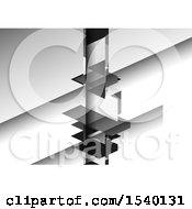 Clipart Of A Grayscale Geometric Background Royalty Free Vector Illustration