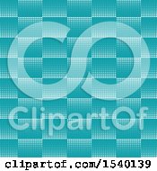 Poster, Art Print Of Blue Halftone Dot Pattern Background