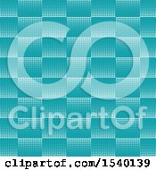 Clipart Of A Blue Halftone Dot Pattern Background Royalty Free Vector Illustration