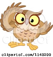 Poster, Art Print Of Wise Owl Adjusting His Glasses