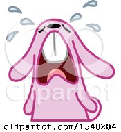 Poster, Art Print Of Crying Pink Bunny Rabbit