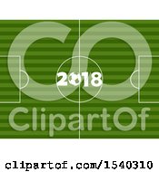 Clipart Of A Green Soccer Pitch With 2018 Royalty Free Vector Illustration