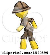 Yellow Explorer Ranger Man Suspense Action Pose Facing Left