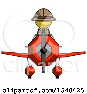 Poster, Art Print Of Yellow Explorer Ranger Man In Geebee Stunt Plane Front View