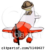 Yellow Explorer Ranger Man In Geebee Stunt Plane Descending Front Angle View