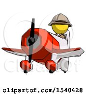 Poster, Art Print Of Yellow Explorer Ranger Man Flying In Geebee Stunt Plane Viewed From Below