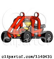 Poster, Art Print Of Yellow Explorer Ranger Man Riding Sports Buggy Side Angle View