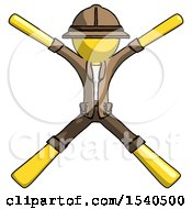 Poster, Art Print Of Yellow Explorer Ranger Man With Arms And Legs Stretched Out