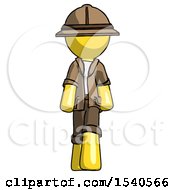 Poster, Art Print Of Yellow Explorer Ranger Man Walking Front View