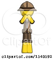 Poster, Art Print Of Yellow Explorer Ranger Man Laugh Giggle Or Gasp Pose