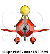 Poster, Art Print Of Yellow Design Mascot Man In Geebee Stunt Plane Front View